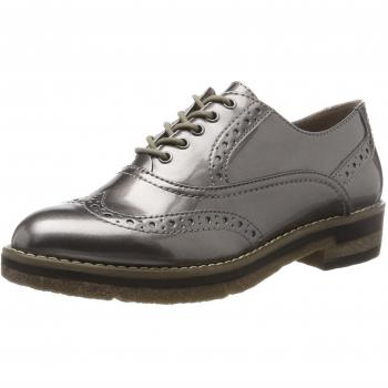 Tamaris 23616, Zapatos de Cordones Derby para Mujer, Plateado