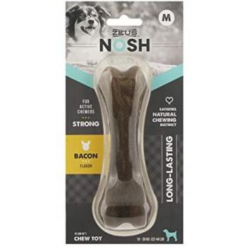 Juguete Mordedor para Perros Zeus Nosh Strong Hueso de Beicon 15 cm