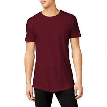 Urban Classics Men's Shaped Long Tee T-Shirt, Wine Red, XL
