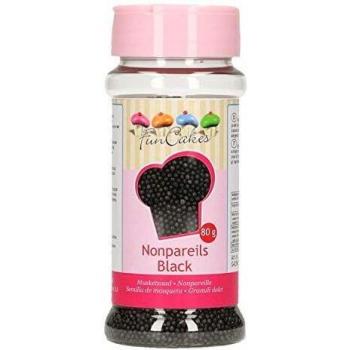 FunCakes Sprinkles Goût Parfait Pour Décoration De G Perlas, Color Negro, 80 g