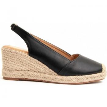 Sandalias de Mujer Montevita Spartsum13 Negro con cuña de esparto