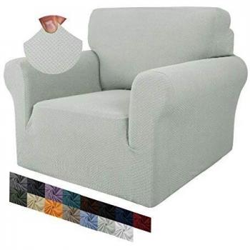 MAXIJIN Funda de silla de jacquard creativa para sala de estar, súper elástica, antideslizante, con brazos, perros, apto para mascotas, 1 pieza, protector de sofá elástico