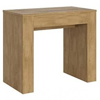 Consola Extensible 90x49/307 cm Roble Natural Extra con Extensiones Internas