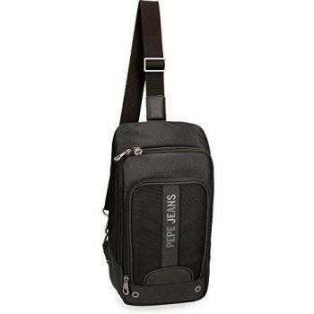 Pepe Jeans Greenwich Maletín, 35 cm, 5.67 litros, Negro