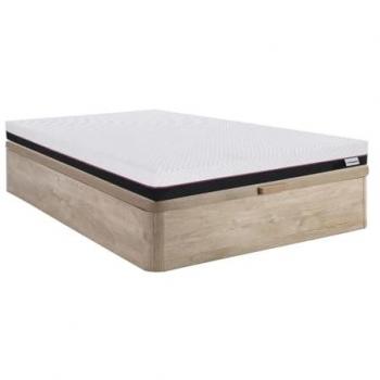 Conjunto somier canapé 140x190 cm color natural claro + colchón viscoelástico 18 cm RYZE de YSMÉE