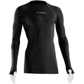 Camiseta de trail Lurbel Cristallo Long Sleeve Base Layer Negra para Hombre, Talla M