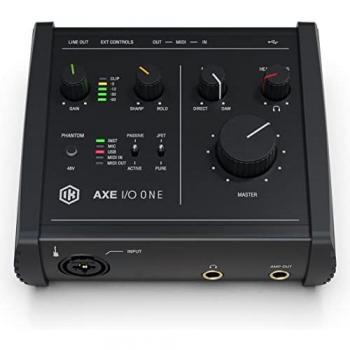 IK Multimedia AXE I/O ONE Compact USB Audio Interface with Z-TONE Guitar Tone Shaping and Software Bundle