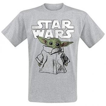 Men's The Mandalorian The Child Sketch camiseta de cuello redondo