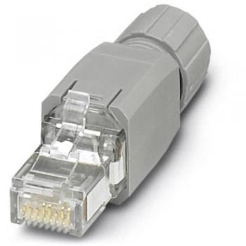 Phoenix Contact Industrial RJ45 Connector 1402410, Straight Plug with 6 Pins, Grey
