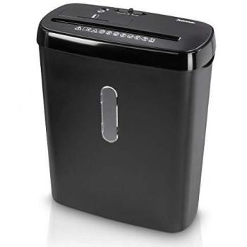 Hama Basic S8CD Destructora de Papel y Multimedia de 11 Litros, Capacidad de Corte de 8 Hojas, Incluye Destrucción de Tarjetas de Plástico, CDs/DVDs