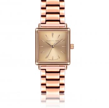 Isabella Ford Adeline Silver Women's Watch - Rose Gold Sunray - 26x28 mm