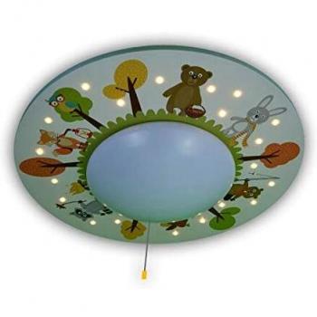 Lámpara de Techo Infantil Animales Divertidos, 1 Luz, 20 LEDs, E27