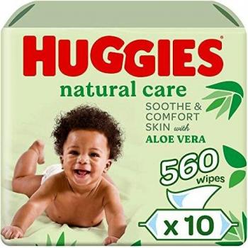 Huggies Natural Care - Toallitas para bebé, 560 toallitas