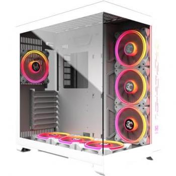 Caja Semitorre ATX MRED Crystal Sea Blanc - RGB, Cristal Templado, Diseño Gamer