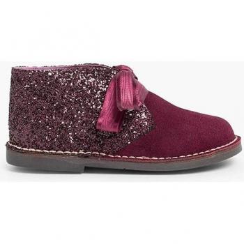 Botas de niña de piel con glitter - Diseño exclusivo fabricado en España