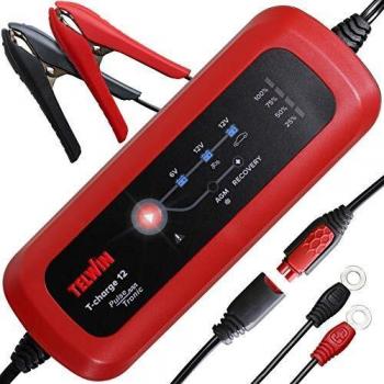 Telwin 807567 T-Charge 12 Cargador de baterías y mantenedor de carga electrónico 6/12V