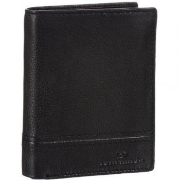 Tom Tailor Acc JERRIE Börse hoch, schwarz - Monedero de cuero hombre, color negro, talla 10x13x2 cm