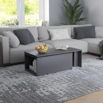 Mesa de centro vidaXL madera contrachapada 150x50x35 cm blanco brillante, características: color blanco, negro y gris, apta para salón o comedor, estilo moderno