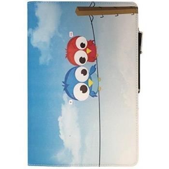 Kiano Elegance 10.1 by Zanetti 3 G - Tablet Case - Funda con Touch Pen & Stand Función - 360 ° 10.1 pulgadas multicolor Eulen 2 360 Mehrfarbig