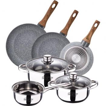 Set de cocina San Ignacio: Batería de Cocina 5 Piezas + Juego de Sartenes 20/24/28 cm