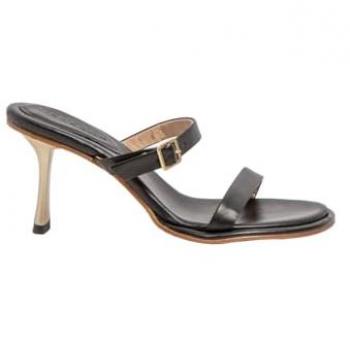Sandalias Neosens de Piel para Mujer S3194 en Negro con Tacón de 8cm