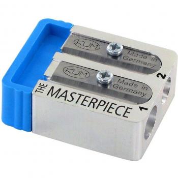 Sacapuntas de arte Meisterwerk long point en magnesio Kum gris, 2 fases, diseño ergonómico, ideal para lápices de grafito y acuarelables, produce punta larga y fina