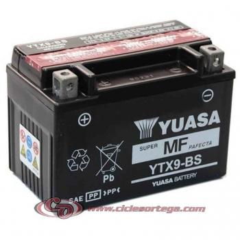 Batería de Moto Yuasa YTX9-BS 12V 8Ah SAE 80A MF VRLA Activada Original