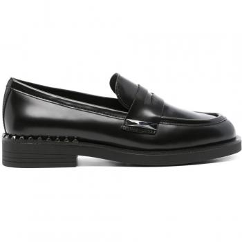 Ash Women's Whisper Leather Loafers in Black | Size 39 | WHISPERSTU01COMBOABLACK