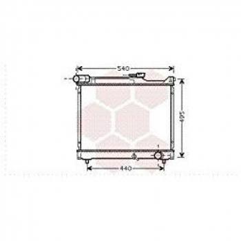 Radiador de motor VAN WEZEL 52002106, refrigeración del motor, dimensiones: ancho 518mm, largo 425mm, profundidad 25mm