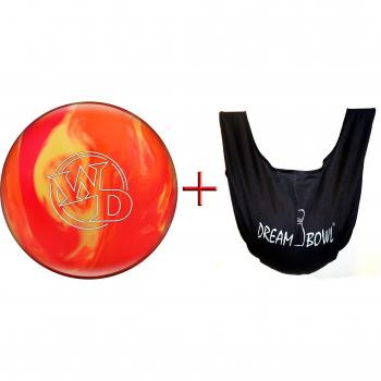 'Bowlingball – Principiantes y räum Ball WHITE Dot Sunburst 8 Lbs hasta 15 Lbs + See Saw Saco de balón para limpiar Dream Bowl – para hombre y mujer – zurdos y diestros, blau gelb weiß grün grau rot orange braun lavendel flieder schwarz