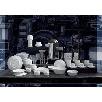 Bandeja Ovalada de Porcelana Machine Collection de 45 x 25,6 x 2,6 cm