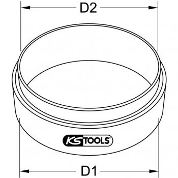 KS TOOLS 460.3810 Herramienta de montaje de segmentos de pistón para Scania, 130 mm