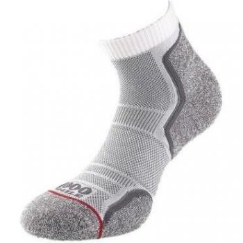 Calcetines Tobilleros para Correr 1000 Mile Hombre M Blanco/Grey