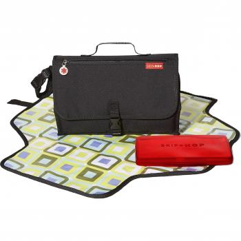 Skip Hop Pronto - Bolso para pañales convertible en cambiador, color negro
