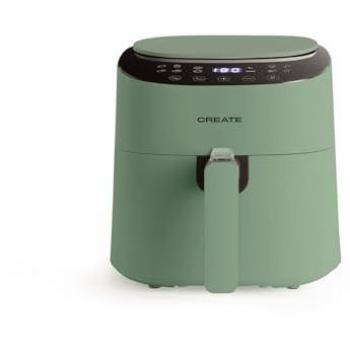 Freidora de Aire Sin Aceite Create Pro Compact 3.5L - 8 Programas Automáticos, Acero Inoxidable, Pantalla Táctil, 1300W