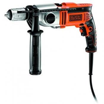 BLACK+DECKER KR7532K-QS - Taladro percutor con cable 750W, portabrocas 13mm, incluye maletín