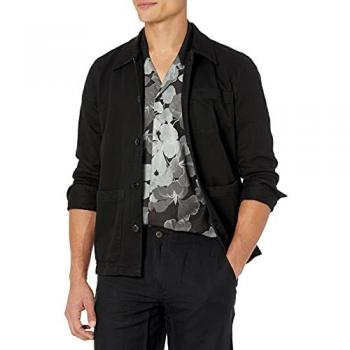 Nudie Jeans Men's Barney Worker Denim Jacket, Black, Size XL