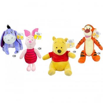 Peluche Básico Soft con Sonido Winnie the Pooh 28cm, Tigre 35cm, Igor 33cm, Piglet 44cm - Disney