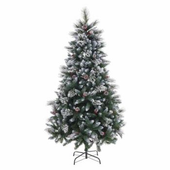 Árbol de Navidad artificial con nieve blanco y verde de PVC y metal de 210 cm - LOLAhome