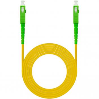 Nanocable 10.20.0030 Latiguillo Fibra Óptica Monomodo SC/APC a SC/APC Simplex LSZH Amarillo 30m