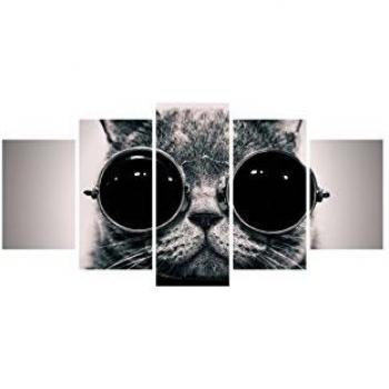 Black&White Set Panel Decorativo 5 Uds. Bianco&Nero Quadro MDF