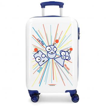 Movom Happy Time Maleta de cabina Multicolor 37x55x20 cms Rígida ABS Cierre combinación 32L 2,6Kgs 4 ruedas dobles Equipaje de Mano