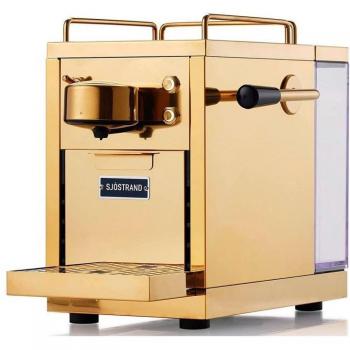Sjöstrand Espresso Machine Nespresso-Compatible Capsule Coffee Maker, Brass/Copper Finish