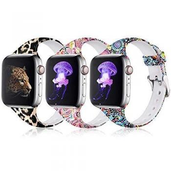 Correa Apple Watch, Correa Compatible con Apple Watch 44 mm 38 mm 42 mm 40 mm, Correa de Repuesto Deportiva de Silicona Suave Ultrafina de Adecuada para Apple Watch SE/iWatch Series 6 5 4 3 2 1