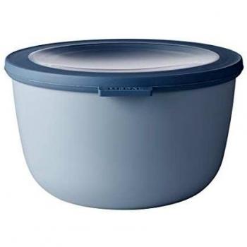Multischüssel Cirqula 2000 ml - Azul Nórdico, Contenedor Hermético para Refrigerador, Microondas y Congelador
