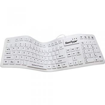 Hygienic Professional Grade Full-size Flexible Silicone Washable Keyboard