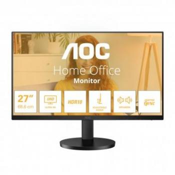 Monitor Profesional AOC U27B3AF 27/ 4K/ Multimedia/ Regulable en altura/ Negro
