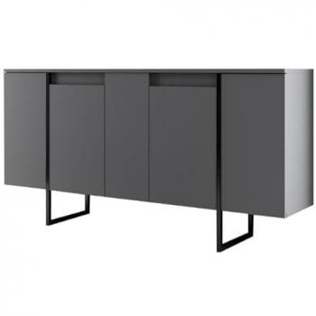 Aparador de Madera Luxe 4 Puertas con Estantes L160 x P35 x H80 cm