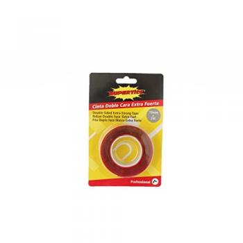 CINTA DOBLE CARA EXTRA FUERTE SUPERTITE 2m x 19mm TRANSPARENTE ADHESIVO ACRÍLICO MULTIFUNCIONAL