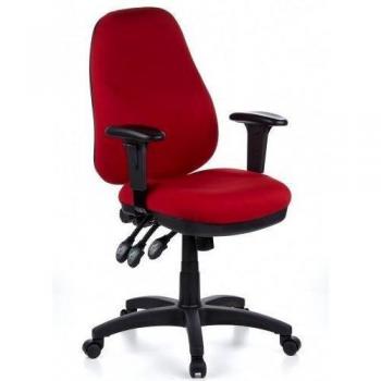 hjh OFFICE 702030 Silla de Oficina Zenit Pro Tela Rojo, Silla giratoria ergonómica, Respaldo Ajustable, Ajuste de Altura, Silla de Escritorio